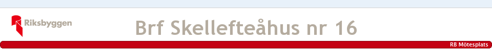 Brf Skellefteåhus nr 16 Brf Skellefteåhus nr 16